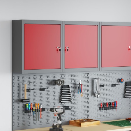 Gabinete de Herramientas Montado en la Pared Rojo 50x20x55 cm Acero by , Tool cabinets - Ref: Foro24-4103470, Price: 56,79 €,...