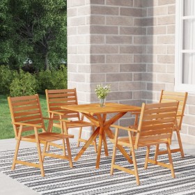 5-tlg. Garten-Essgarnitur aus massivem Akazienholz von vidaXL, Gartensets - Ref: Foro24-3087136, Preis: 433,47 €, Rabatt: %