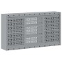 Cabinet de herramientas vidaxl montado en la pared con panel de clavijas negro 100x20x55 cm acero by , Tool cabinets - Ref: F...