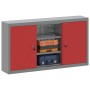 Gabinete de herramientas montado en la pared de con panel perforado rojo 100x20x55 cm de acero by , Tool cabinets - Ref: Foro...