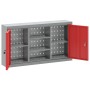 Gabinete de herramientas montado en la pared de con panel perforado rojo 100x20x55 cm de acero by , Tool cabinets - Ref: Foro...