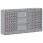 Gabinete de herramientas montado en la pared de con panel perforado rojo 100x20x55 cm de acero by , Tool cabinets - Ref: Foro...