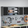 Gabinete de herramientas montado en la pared con panel de herramientas negro 150x20x55 cm acero by , Tool cabinets - Ref: For...