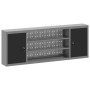 Gabinete de herramientas montado en la pared con panel de herramientas negro 150x20x55 cm acero by , Tool cabinets - Ref: For...