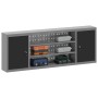 Gabinete de herramientas montado en la pared con panel de herramientas negro 150x20x55 cm acero by , Tool cabinets - Ref: For...