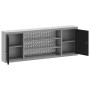 Gabinete de herramientas montado en la pared con panel de herramientas negro 150x20x55 cm acero by , Tool cabinets - Ref: For...