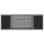 Gabinete de herramientas montado en la pared con panel de herramientas negro 150x20x55 cm acero by , Tool cabinets - Ref: For...