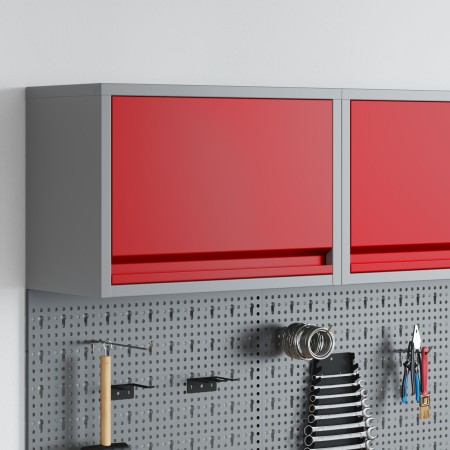 Armario de Herramientas Montado en Pared con Puerta de Elevación a Gas en Rojo, 50x25x35 cm by , Tool cabinets - Ref: Foro24-...
