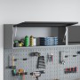 Gabinete de Herramientas Montado en la Pared con Puerta de Elevación a Gas Negro 100x25x35 cm by , Tool cabinets - Ref: Foro2...