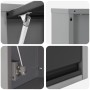 Gabinete de Herramientas Montado en la Pared con Puerta de Elevación a Gas Negro 100x25x35 cm by , Tool cabinets - Ref: Foro2...