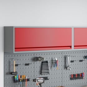 Armario de Herramientas Montado en Pared con Puerta de Elevación a Gas, Rojo, 100x25x35 cm von , Werkzeugschränke - Ref: Foro...