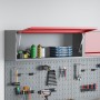 Armario de Herramientas Montado en Pared con Puerta de Elevación a Gas, Rojo, 100x25x35 cm by , Tool cabinets - Ref: Foro24-4...