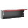 Armario de Herramientas Montado en Pared con Puerta de Elevación a Gas, Rojo, 100x25x35 cm by , Tool cabinets - Ref: Foro24-4...