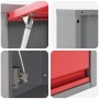 Armario de Herramientas Montado en Pared con Puerta de Elevación a Gas, Rojo, 100x25x35 cm by , Tool cabinets - Ref: Foro24-4...