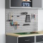 Tableros perforados 2 pcs con 8 accesorios gris 50x60 cm acero | Foro24.es | Tu tienda online para hogar, jardín y más Foro24.es