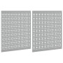 Tableros perforados 2 pcs con 8 accesorios gris 50x60 cm acero | Foro24.es | Tu tienda online para hogar, jardín y más Foro24.es
