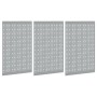 Tableros de Clavijas - Paquete de 3 con 15 accesorios, Gris, 50x60 cm, Acero von , Werkzeugorganisation und -lagerung - Ref: ...