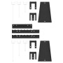 Tableros de Clavijas - Paquete de 3 con 15 accesorios, Gris, 50x60 cm, Acero von , Werkzeugorganisation und -lagerung - Ref: ...