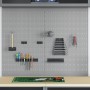 Tableros de Perforación 2 Pack con 8 Accesorios, Gris, 100x80 cm de Acero | Foro24.es | Tu tienda online para hogar, jardín y más Foro24.es