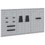 Tableros de Perforación 3 pcs con 15 Accesorios Gris 50x80 cm Acero by , Tool Organization and Storage - Ref: Foro24-4103484,...
