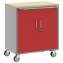 Gabinete de Herramientas con Ruedas y Puertas Cerrables Rojo 75x45x85 cm Acero von , Werkzeugschränke - Ref: Foro24-4103486, ...