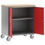 Gabinete de Herramientas con Ruedas y Puertas Cerrables Rojo 75x45x85 cm Acero von , Werkzeugschränke - Ref: Foro24-4103486, ...