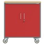 Gabinete de Herramientas con Ruedas y Puertas Cerrables Rojo 75x45x85 cm Acero von , Werkzeugschränke - Ref: Foro24-4103486, ...