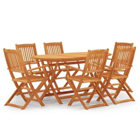 Folding 7-piece garden dining set made of eucalyptus wood by vidaXL, Garden sets - Ref: Foro24-3087155, Price: 385,87 €, Disc...