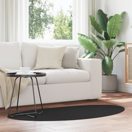 Alfombra "HUARTE" de Pila Corta Suave y Lavable Negra 80x150 cm | Foro24.es | Tu tienda online para hogar, jardín y más Foro24.es
