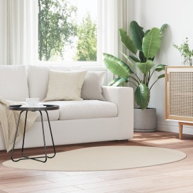 Alfombra de área Beige 120x170 cm Poliéster