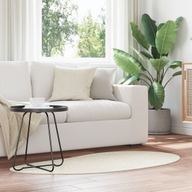 Alfombra de Área Crema 80x150 cm Antideslizante