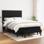 Cama box spring con colchón tela negro 140x200 cm en Camas y somieres | Comprar online en Foro24