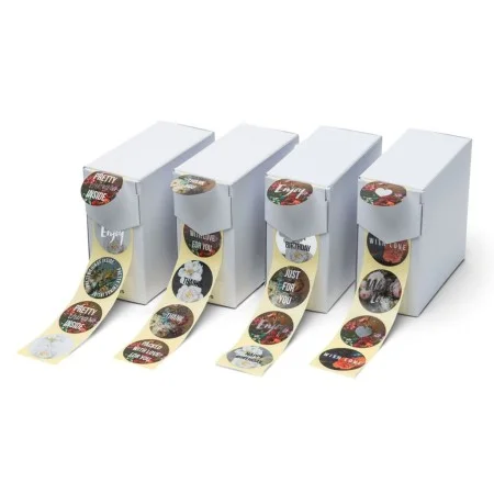 rillprint Pegatinas de regalo 250 piezas 4 rollos metálico de rillprint, Cinta para etiquetar - Ref: Foro24-441046, Precio: 2...