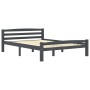 Solid pine wood bed frame dark grey 120x200 cm by vidaXL, Beds and slatted bases - Ref: Foro24-322091, Price: 122,04 €, Disco...