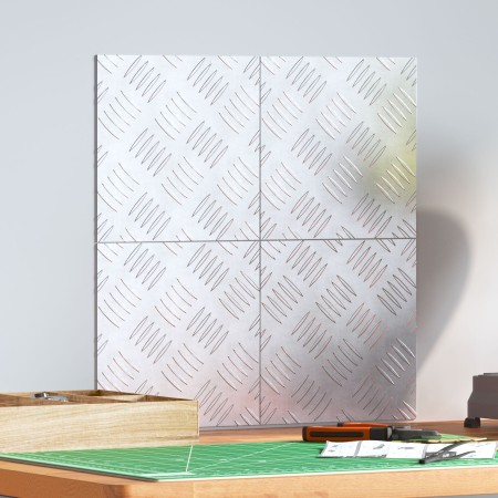 Placas de Aluminio a Rayas 4 pcs Antideslizantes 20x20 cm | Foro24.es | Tu tienda online para hogar, jardín y más Foro24.es