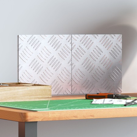 Placas de chequeo de aluminio 2 pcs Antideslizante 20x20 cm | Foro24.es | Tu tienda online para hogar, jardín y más Foro24.es