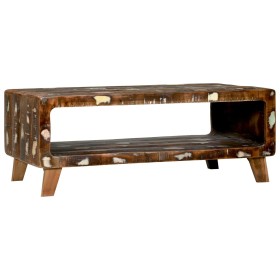 Mesa de Café 90x50x35 cm Madera Sólida Recuperada