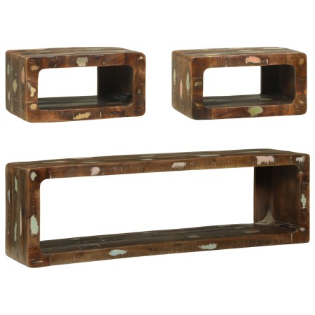 Set de Muebles de TV de 3 Piezas Multicolor de Madera Sólida Reciclada | Foro24.es | Tu tienda online para hogar, jardín y más Foro24.es