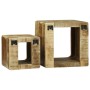 Unidad de TV 36x36x30 cm de Madera Sólida de Mango | Foro24.es | Tu tienda online para hogar, jardín y más Foro24.es