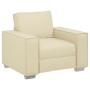 Sillón de Cuero Sintético color Crema de 59 cm by , Sofas - Ref: Foro24-4105040, Price: 166,35 €, Discount: %