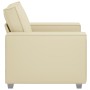 Sillón de Cuero Sintético color Crema de 59 cm by , Sofas - Ref: Foro24-4105040, Price: 166,35 €, Discount: %