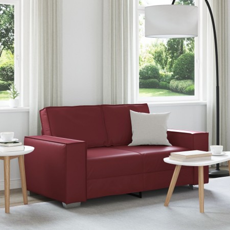 Sofá Loveseat  Rojo Vino 120 cm de Piel Sintética | Foro24.es | Tu tienda online para hogar, jardín y más Foro24.es
