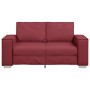 Sofá Loveseat Rojo Vino 120 cm de Piel Sintética