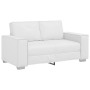 Sofá Loveseat blanco de 120 cm en cuero sintético