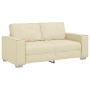 Sofá Loveseat Crema 140 cm de Cuero Sintético