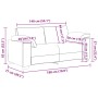 Sofá Loveseat Gris Claro 140 cm Tela von , Sofas - Ref: Foro24-4105227, Preis: 231,87 €, Rabatt: %