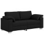 Sofá Loveseat Negro 140 cm de Tela by , Sofas - Ref: Foro24-4105229, Price: 231,87 €, Discount: %