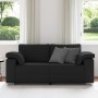 Sofá Loveseat Negro 140 cm de Tela by , Sofas - Ref: Foro24-4105229, Price: 231,87 €, Discount: %