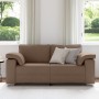 Sofá Loveseat Marrón 140 cm Tejido by , Sofas - Ref: Foro24-4105231, Price: 231,87 €, Discount: %