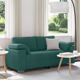 Sofá Loveseat Verde Oscuro 140 cm Tela
